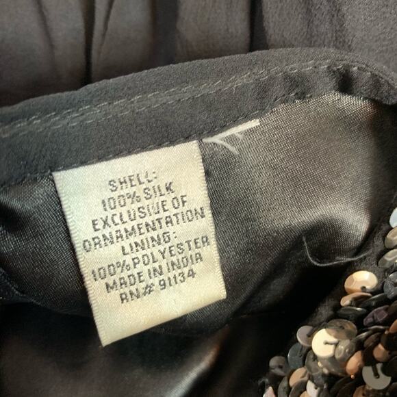 Scala silk sequined open back fit flare dress - Picture 6 of 8